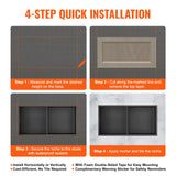 No-Tile 304 Stainless Steel Recessed Shower Niche – Double Shelf Wall Insert