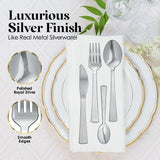 100-Piece Heavy-Duty Plastic Silverware Set – Elegant Disposable Knives & Flatware for Parties & Events
