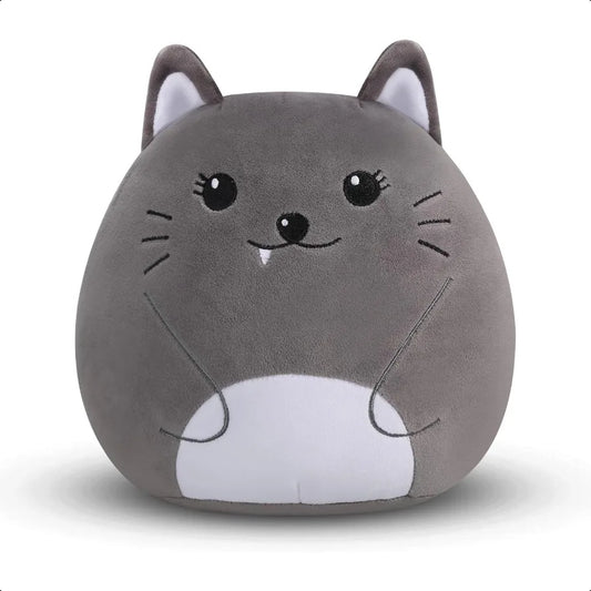 10-Inch Cat Plush Pillow – Soft Stuffed Animal Toy, Cute Fluffy Cushion, Collectible Comfy Pillow for Kids, Boys & Girls Bedroom Decor