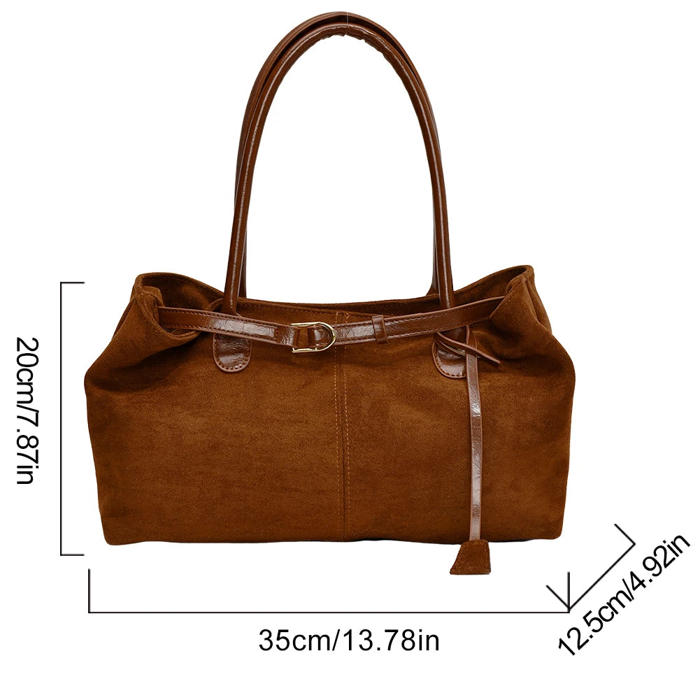 Women’s Fashion PU Leather Shoulder Bag – Solid Colour Stylish Shoulder Purse for Commuting