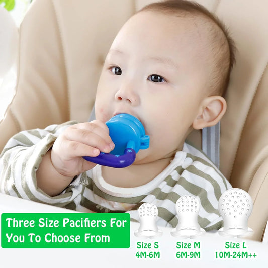 Baby Fruit Feeder Pacifier – 2 Pack Mesh Teething Toys for Infants, Safe Food Feeder for Appetite Stimulation & Gum Relief