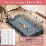 12-Panel Durable Small Animal Playpen with Waterproof Mat – Indoor/Outdoor Puppy, Rabbit & Guinea Pig Fence