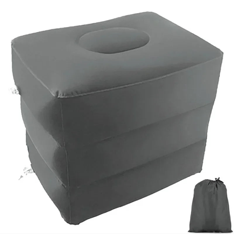 Inflatable PVC kids travel footrest pillow – airplane, car & bus sleeping cushion for comfort & support