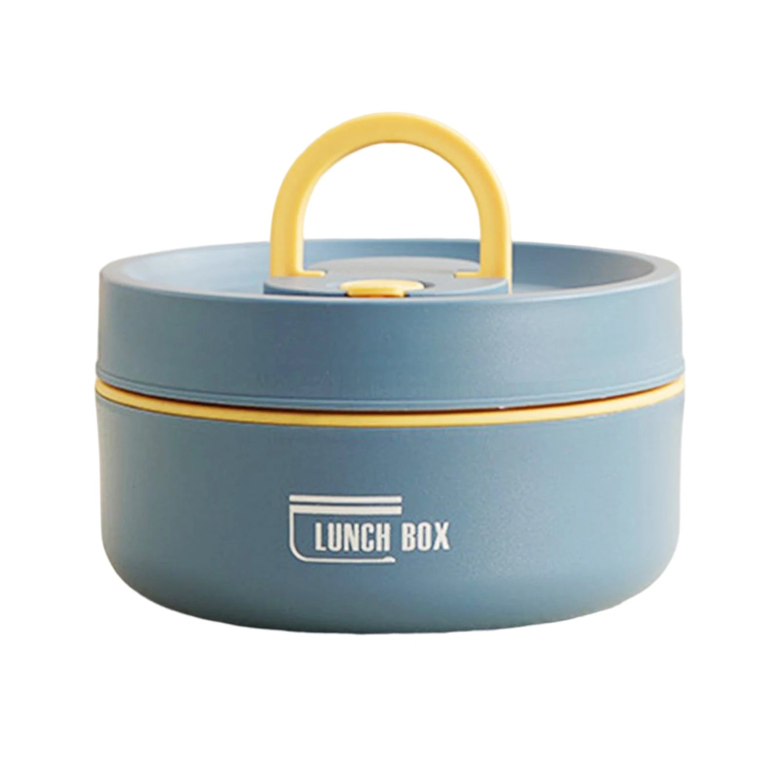 Leakproof Thermal Round Lunch Box with Folding Handle – Stainless Steel Insulated Food Jar