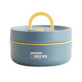 Leakproof Thermal Round Lunch Box with Folding Handle – Stainless Steel Insulated Food Jar