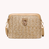Straw Woven Messenger Bag – Handmade Rattan Crossbody Shell Purse for Summer Beach & Travel 👜🌴