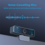 V11 2K Webcam – 1080p/60FPS Full HD USB Camera with Microphone, 90° Wide-Angle, Privacy Cover & Plug-and-Play