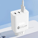 40W 3-Port Wall Charger – USB-C Fast Charging Phone Charger Block & Travel Plug Adapter for Home & Office