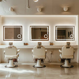 LUVODI Smart LED Wall-Mounted Bathroom Mirror with Magnifying & Anti-Fog Features