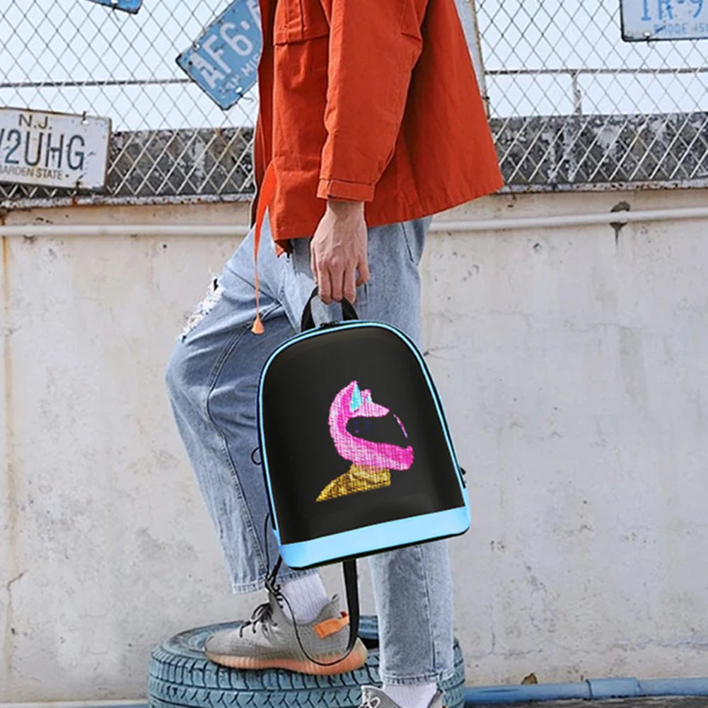 Portable LED Advertising Backpack with App Control – Waterproof Smart Business & Promotion Bag
