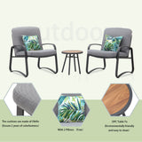 “3-Piece Rocking Bistro Set – Wicker Patio Chairs with Cushions & Coffee Table for Porch, Garden & Outdoor Living”