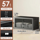 3-4-5-Layer Multifunction Folding Storage Cabinet with Wheels – Stackable Large Capacity Organizer