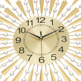 Large Gold Wall Clock – Modern Silent Non-Ticking Decorative Clock for Living Room, Bedroom & Office