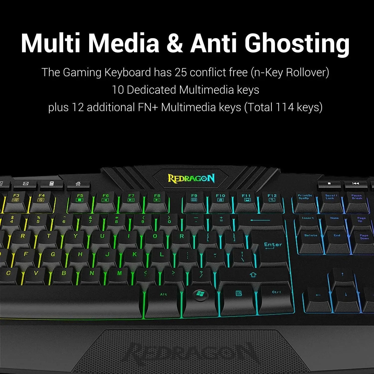 Redragon S101 Gaming Keyboard & M601 Mouse Combo – RGB Backlit Keyboard with Programmable Backlit Gaming Mouse (Value Set)