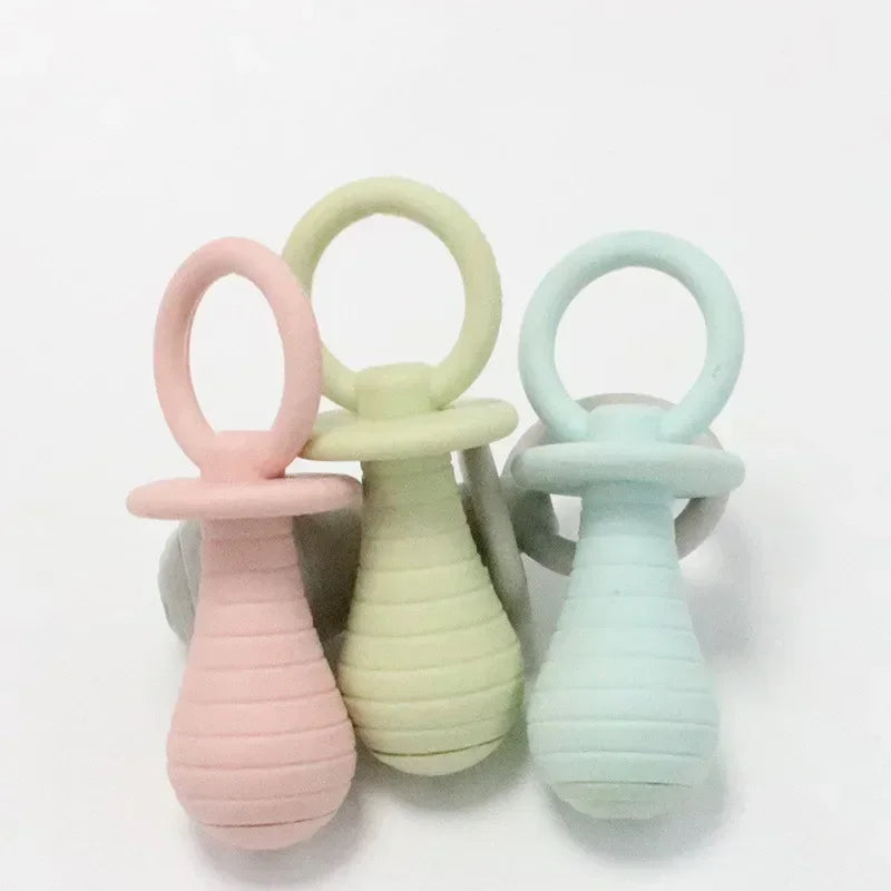 Pet Pacifier Rubber Chew Toy 🐾 – Squeaky Play Toy for Puppies & Kittens, Durable & Safe Teething Fun