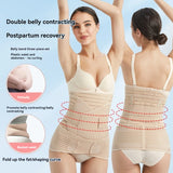 3-in-1 Postpartum Abdominal Belt – Three-Piece Adjustable Recovery Set for Waist Cinching, Body Shaping & Abdominal Support
