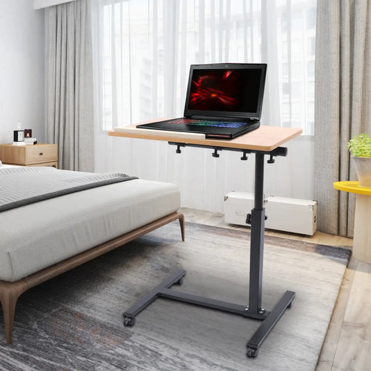 360° Rotating Adjustable Laptop Desk – Mobile Rolling Workstation with Height & Tilt for Home Office