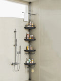 Adjustable 2-Tier Under-Sink & Side Rack – Black/White Storage Organizer for Bathroom & Kitchen