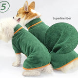 Pet Bathrobe – Fast-Drying Microfiber Dog Towel Robe | Soft Absorbent Adjustable Bath Coat for Small, Medium & Large Dogs