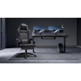 Ergonomic Gaming Chair with Pocket Spring Cushion – High-Back Gaming & Office Chair with Massage Lumbar Pillow, Adjustable Footrest & Headrest