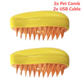 3-in-1 Cat Steamy Brush & Dog Grooming Comb – Self-Cleaning Steam Brush for Massage, Hair Removal & Pet Grooming