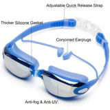 4-in-1 Premium Swimming Goggles & Cap Set – Waterproof, UV400 Protection, Anti-Fog Lens