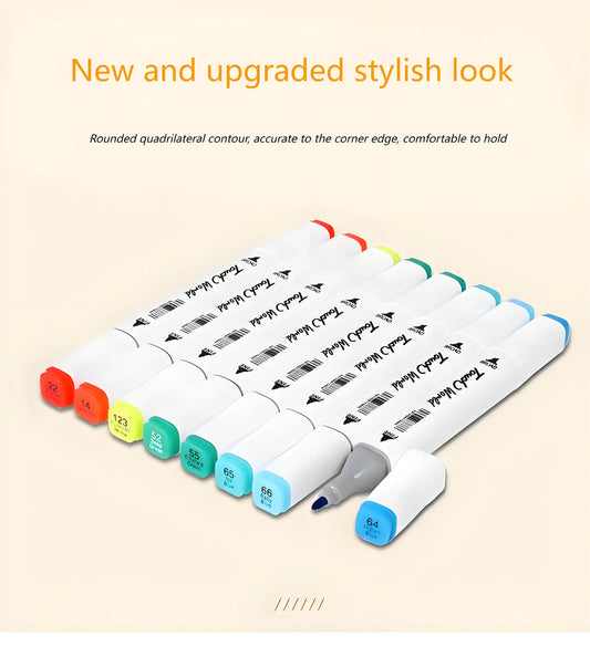 Dual Tip Marker Set – 48-Color Alcohol-Based Art Pens for Drawing, Sketching & Illustration 🎨