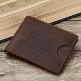 CONTACT’S Genuine Leather RFID Wallet – Slim Bifold Money Clip with Card Holder & Coin Pocket for Men