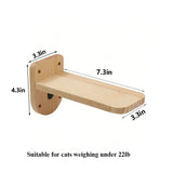 Cat Climbing Shelf – Wall-Mounted Four-Step Stairway with Sisal Scratching Post, Tree Tower Platform for Jumping & Climbing Pet Furniture