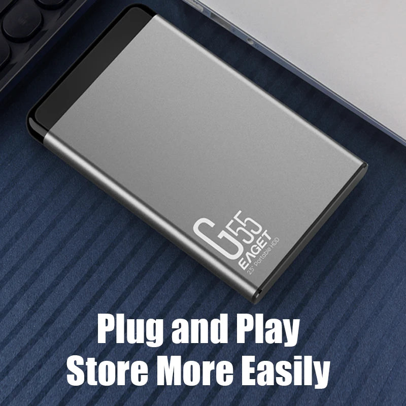 Eaget 2.5 Portable External HDD - 500GB/1TB/2TB, USB 3.0, 5400 RPM For Laptop & Desktop