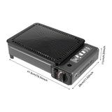 Portable Butane Gas Grill Stove with Dual Inlets, Adjustable Firepower & Carrying Case – Outdoor Camping BBQ