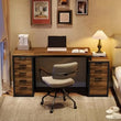 🖥️ Computer Desk with 8 Drawers – Office Desk with Reversible File Cabinet & Storage Writing Table for Home Office