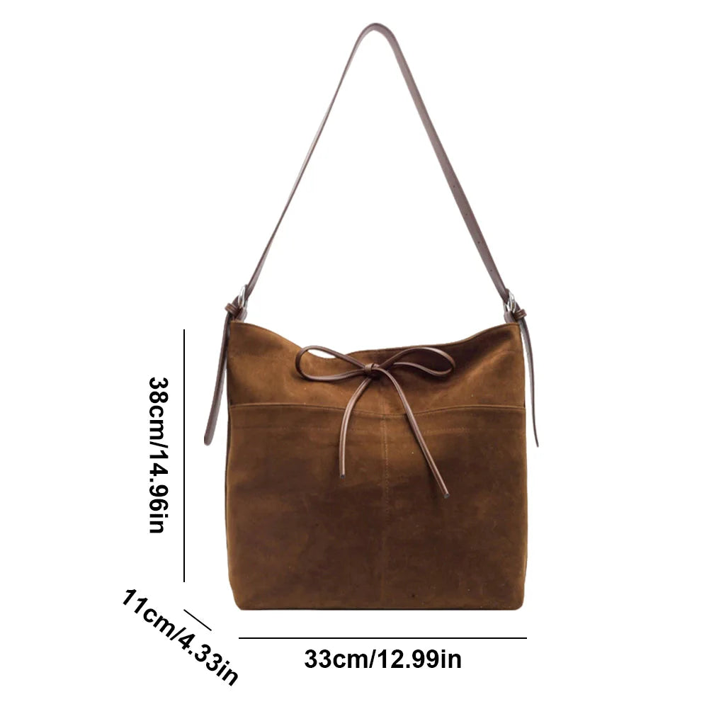 Large Capacity PU Leather Shoulder & Tote Bag for Women – Adjustable Strap Handbag