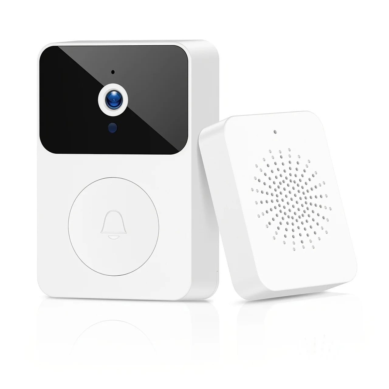 Smart Wireless Doorbell – Rechargeable Battery Video Doorbell with HD Camera, Two-Way Audio & Outdoor Visual Phone Monitoring