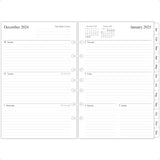2025 Weekly & Monthly Planner Refill – 5.5" x 8.5" Classic Desk Size with Ruled Daily Blocks 📒