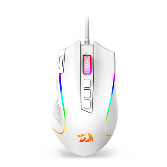 Redragon M612 Predator RGB Gaming Mouse – 8,000 DPI Wired Optical Mouse with 11 Programmable Buttons (White Edition)