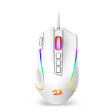 Redragon M612 Predator RGB Gaming Mouse – 8,000 DPI Wired Optical Mouse with 11 Programmable Buttons (White Edition)