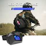 Hard Shell Knight-Style LED Shoulder Backpack – Portable Outdoor Cycling Bag for Men with Inclined Strap Design