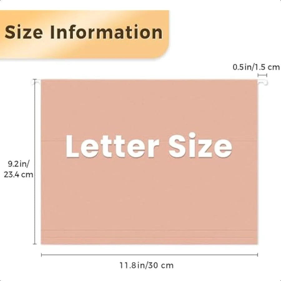 Hanging File Folders – 6-Pack Letter Size Folders with 1/5-Cut Tabs for Home & Office Organization 📂