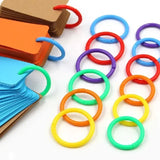 50-Piece Plastic Ring Binder Hoops – 15/20/28/32/40 mm Loose Leaf Binding Supplies