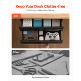 Slide-Out 2-Drawer Under-Desk Organizer – Space-Saving Storage Solution