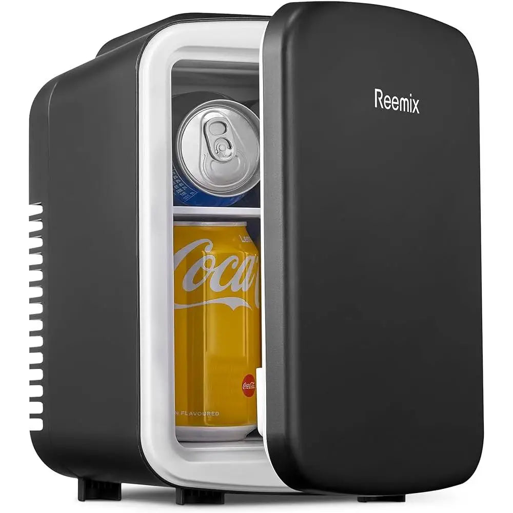 Portable Mini Refrigerator – 3.7 L / 6-Can Cooler & Warmer for Cosmetics, Food & Travel