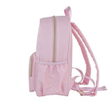 Customizable Pink Nylon Backpack – Soft Tone Travel & School Book Bag for Crafts and Daily Use