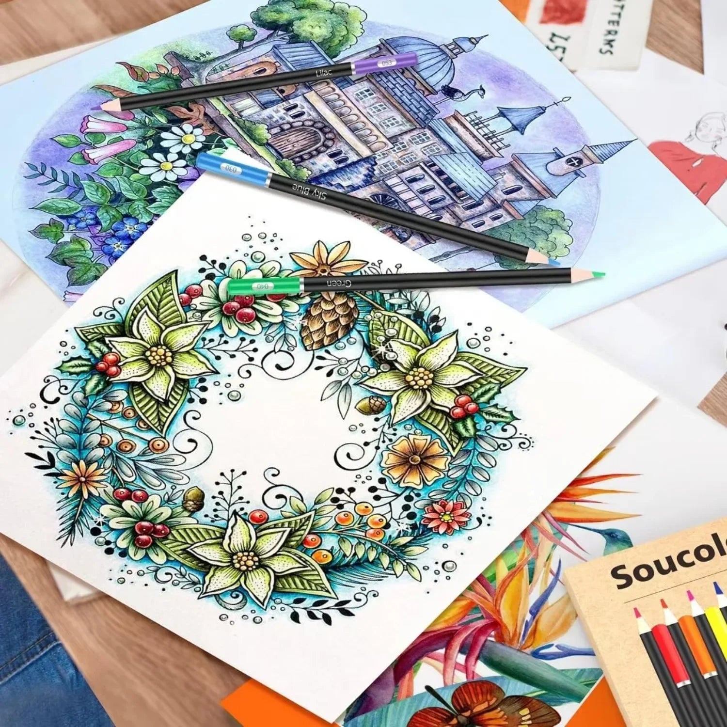 72-Color Colored Pencil Set – Soft Core Artist Drawing & Sketching Kit
