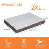 Large Orthopedic Dog Bed – Padded Foam Cushion Pet Bed with Washable Cover & Support Pillow for Dogs”