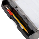 Portable Clipboard Storage Case for A4 Documents – Durable Plastic Clipboard with Secure Compartment (Charcoal)