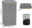 100 L Large Laundry Basket with Lid & Removable Inner Bag – Tall Freestanding Collapsible Hamper