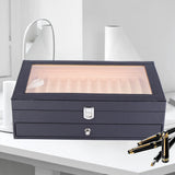Leather Fountain Pen Display Case – 24-Pen Storage & Organizer Box