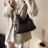 Women’s Large-Capacity PU Leather Shoulder Bag – Under-Arm Pouch Crossbody Flap Handbag