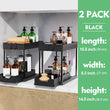2-Tier Sliding Under-Sink Organizer with Hooks & Hanging Cup – Cabinet Storage Rack for Bathroom & Kitchen